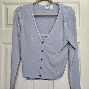 Old Navy Women's Light Blue Sweater And Cami Set